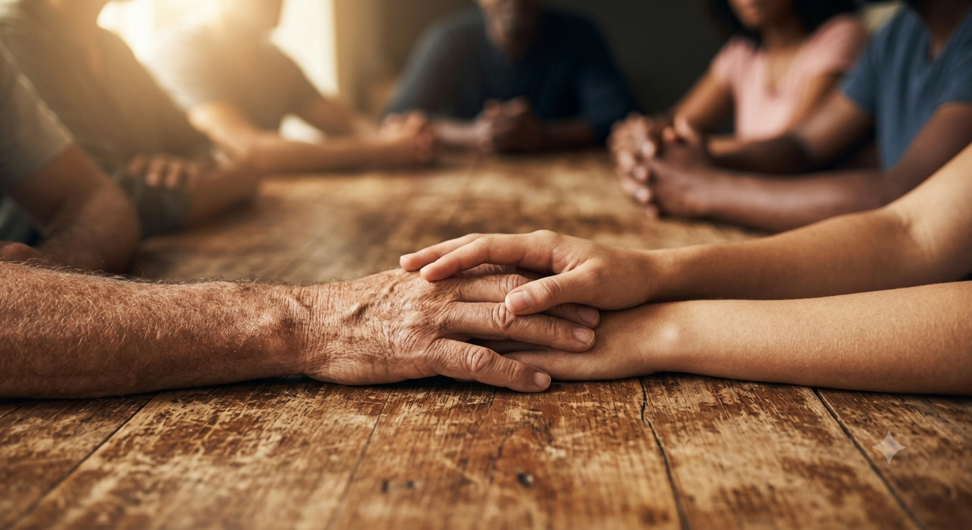 Holding the Light When the Family Table Fractures hand together